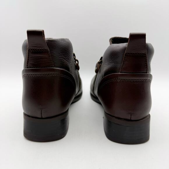 Munro Womens Neko Ankle Booties US 7 Wide Black Brown Leather NWOB - Picture 9 of 12